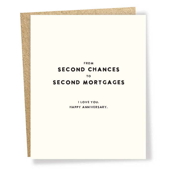 Second Mortgages Anniversary Card
