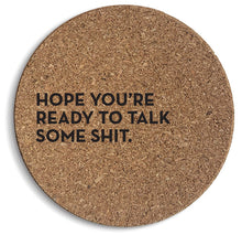 Load image into Gallery viewer, Talk Shit Cork Coaster SIX-PACK