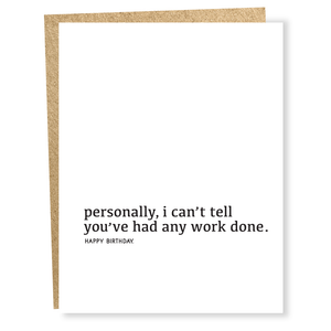 I can't tell card