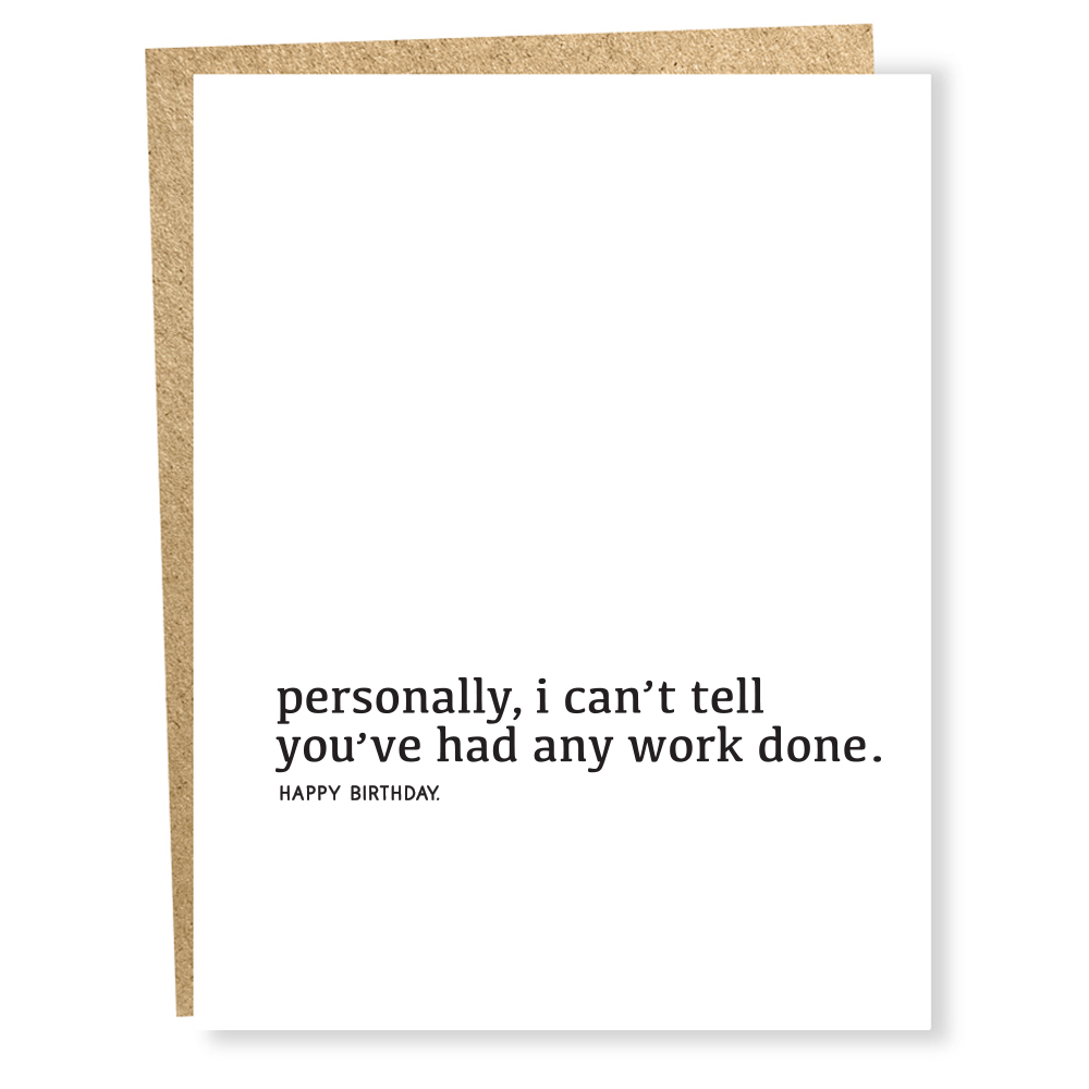 I can't tell card