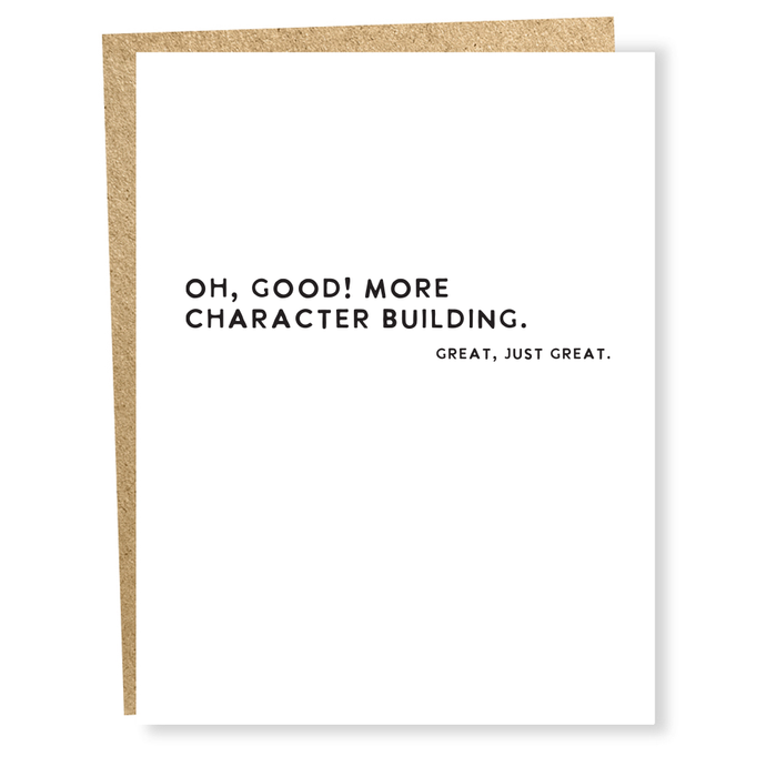 character building card