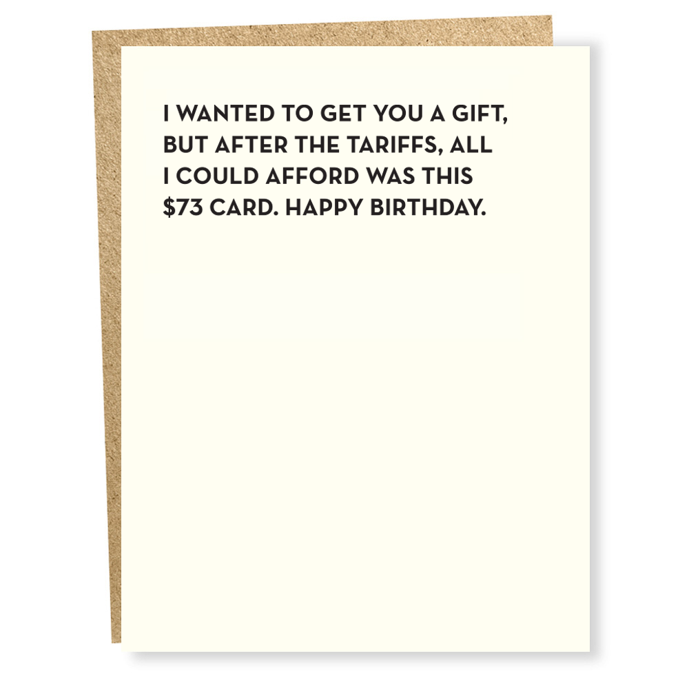 Tariffs card