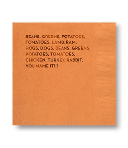 Beans Thanksgiving Napkins