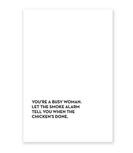 busy woman tea towel