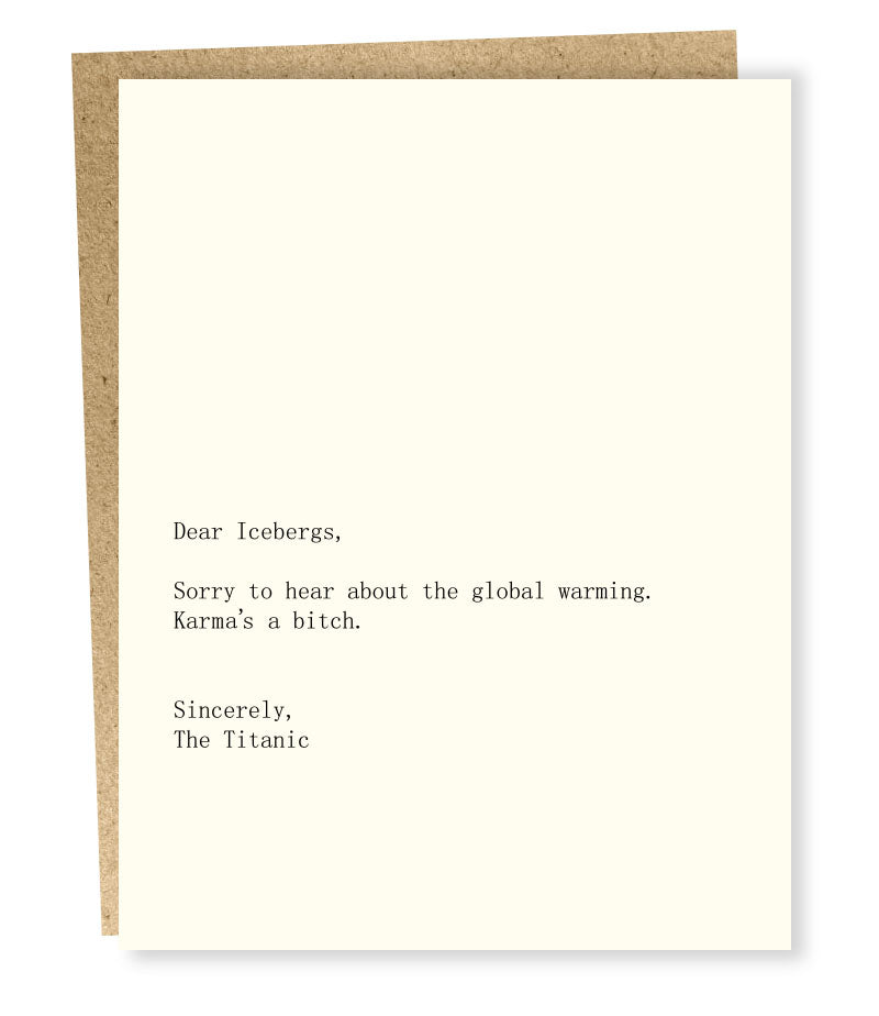 icebergs/titanic card