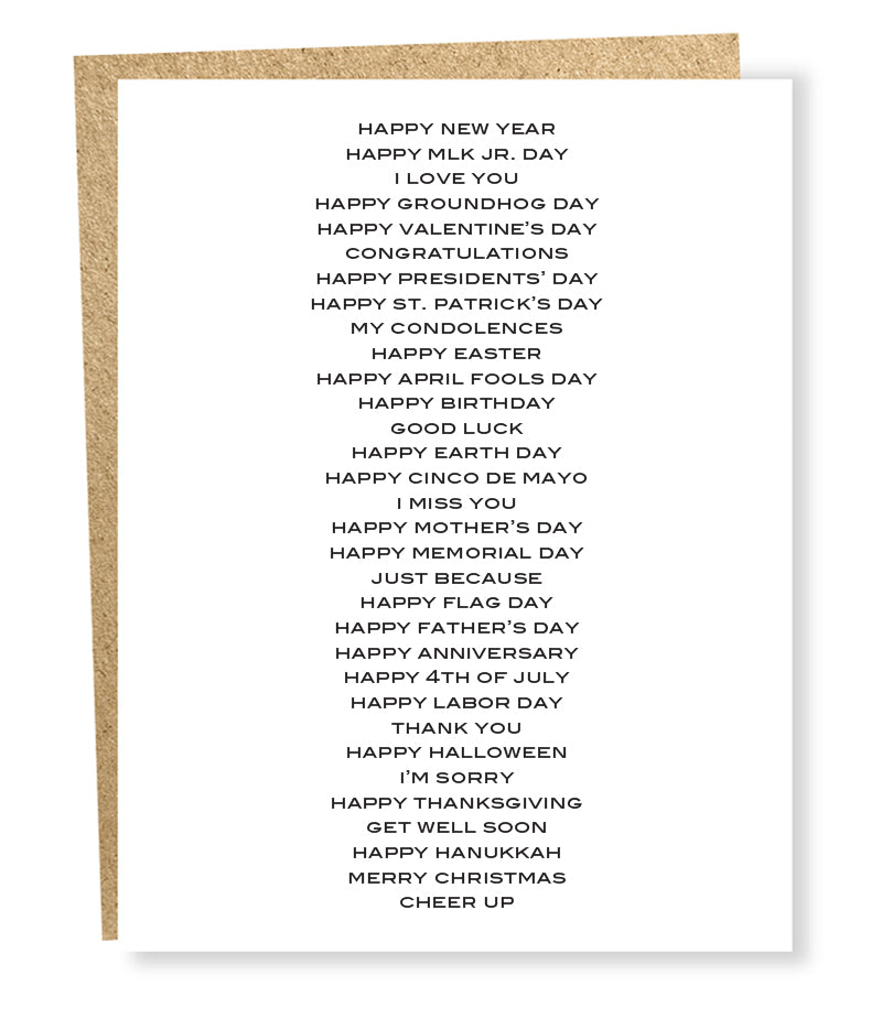 all purpose card
