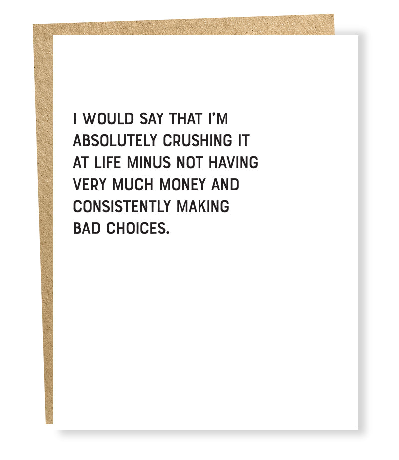 crushing it card