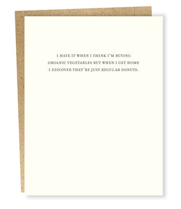 organic vegetables card