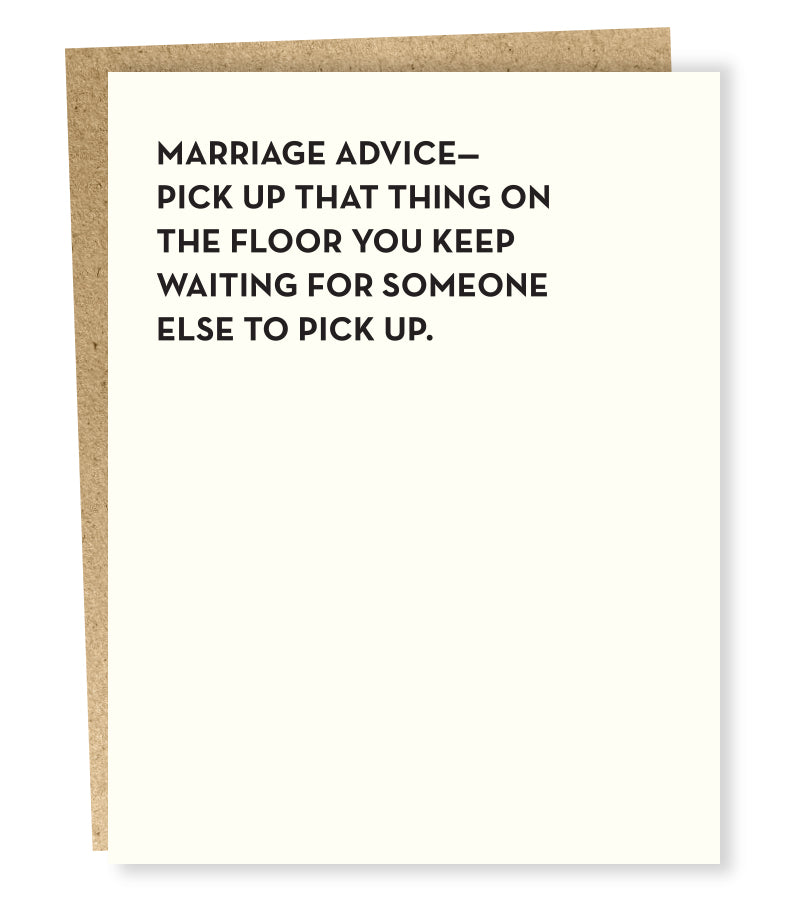 marriage advice card