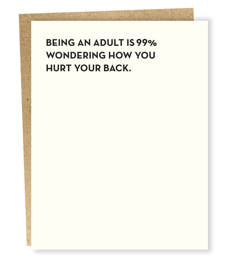 being an adult card