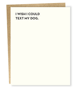 dog text card