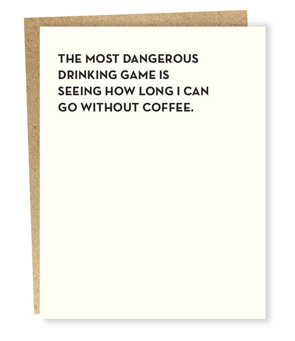 drinking game card