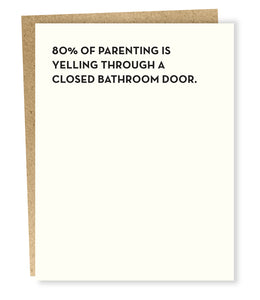 bathroom door card