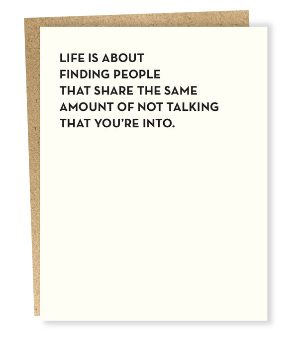 not talking card