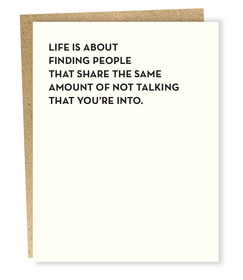 not talking card