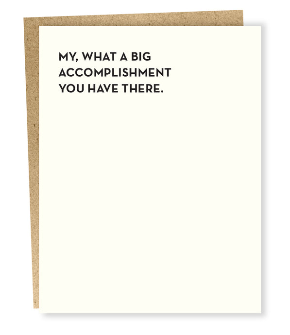 accomplishment card