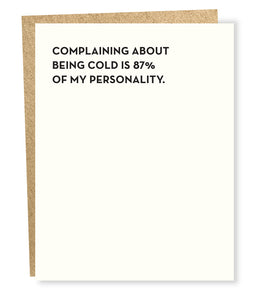 being cold card
