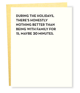 twenty minutes card