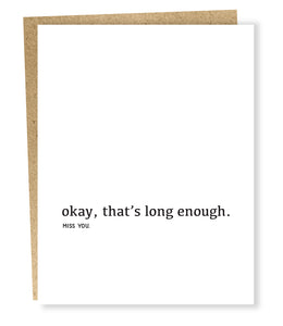 long enough card