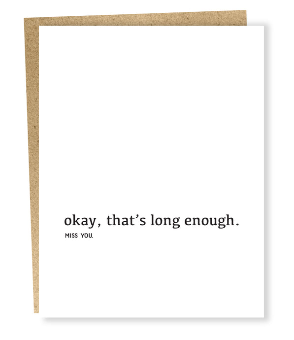 long enough card