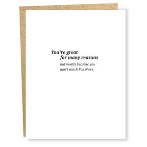 many reasons card