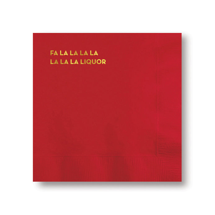 fa la la liquour napkins